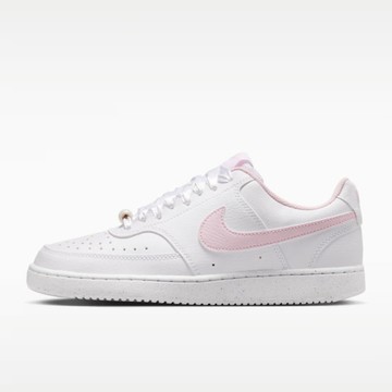 Nike 耐吉 W Court Vision Lo LE IB6652-101 女 運動休閒鞋 串珠 低筒 白 粉紅