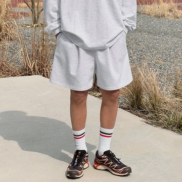 正韓堅挺單摺彈性腰柔棉休閒短褲 4色 YUPPIE 預購商品 0422