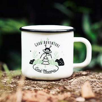 宇宙探險隊│方把琺瑯杯