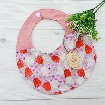 【二重紗圍兜】浪漫鬱金香/中間夾車二重紗