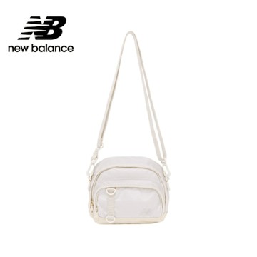 【New Balance】雙層拉鍊可調式斜背包_中性_米白色_LAB23201LIN