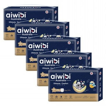 aiwibi 愛薇彼 夜用甄柔褲型紙尿褲 15~21kg  180個  2XL