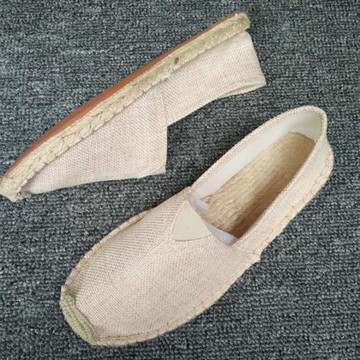 夏季新款亞麻草編輕便軟平底懶人透氣休閑小香風漁夫鞋女北京布鞋