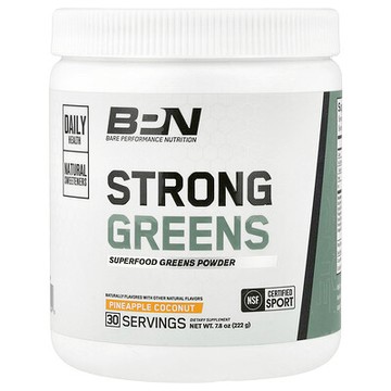BPN, Strong Greens，Superfood Greens 粉，菠蘿椰子味，7.8 盎司（222 克）