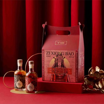 [白沙屯禮盒預購]白沙屯媽祖 媽保安康香擔禮盒 冷壓初榨苦茶油100ml*1瓶+鮮果鮮榨山茶油100ml * 1瓶