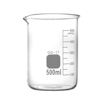 量杯燒杯 耐熱杯 500ml空瓶 2入 珍奶杯 耐熱量杯 透明飲料杯 冷飲杯 北歐花瓶 玻璃燒杯 寬口馬克杯 B-GCL500