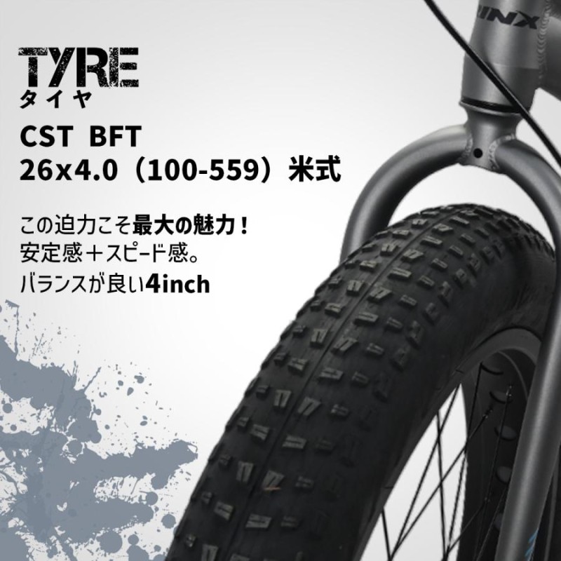 迫力の極太タイヤ4.0インチ ! ファットバイク Wディスク 軽量アルミ 7速 26インチ 26x4.0 FATBIKE 街乗り 林道 山道 ビーチ  | LINEブランドカタログ