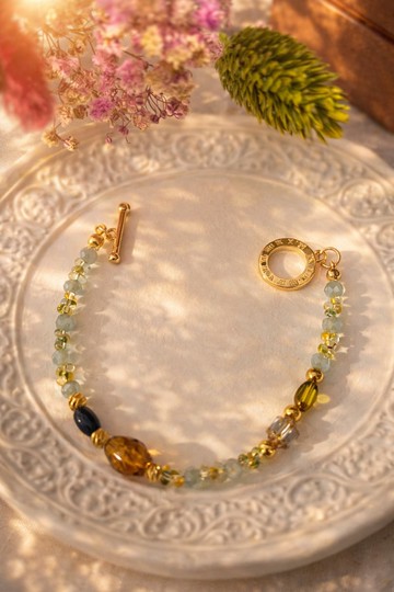 湖畔搭光 手鍊 手環 天然石 捷克珠