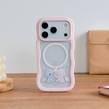 Disney經典-甜蜜的史迪奇和安琪款雲朵波波MagSafe iPhone手機殼