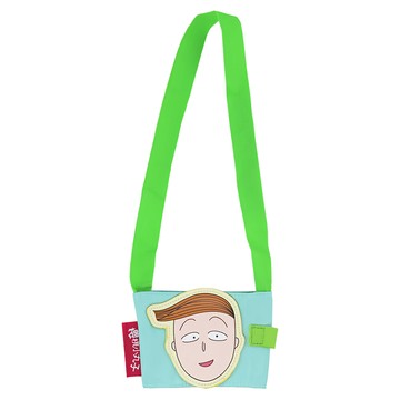 櫻桃小丸子杯套提袋-花輪 35x13cm聚酯纖維皮革尼龍材質  1個