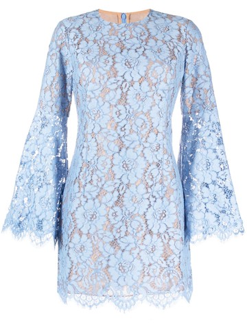 Michael Kors Collection - floral corded-lace minidress - women - Nylon/Cotton/Viscose/Silk - 4 - Blue