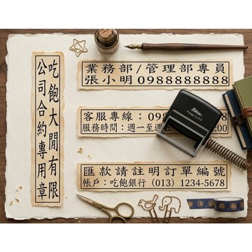 新力牌 1.3x5.4cm S-310 翻轉章/回墨章/旋轉章/卡通章/文宣章/地址章/連續章