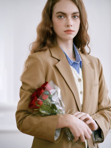 【SR全館一件包郵】Yvonne 斜領單排扣休閒西裝