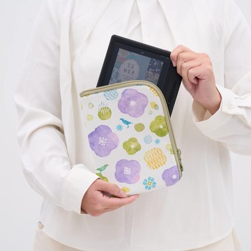 6吋電子書收納包(閱讀器保護套)/玻璃海棠17號/丁香紫