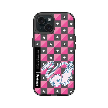 iPhone 15 Clear 酷墨灰 - 寶可夢 Pokemon - 多彩系列-夢幻格紋