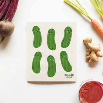 《danica》加拿大 Ecologie瑞典環保抹布(微笑絲瓜) | 洗碗布 廚房抹布 清潔布 擦拭布 環保材質抹布