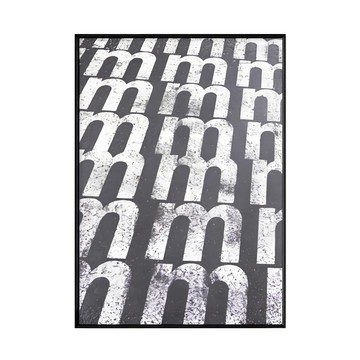 字母M畫作  42 x 59.4cm  黑色框
