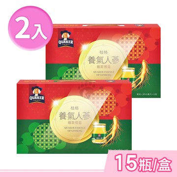 【QUAKER 桂格】養氣人蔘 42mlx15瓶/盒 (2盒)