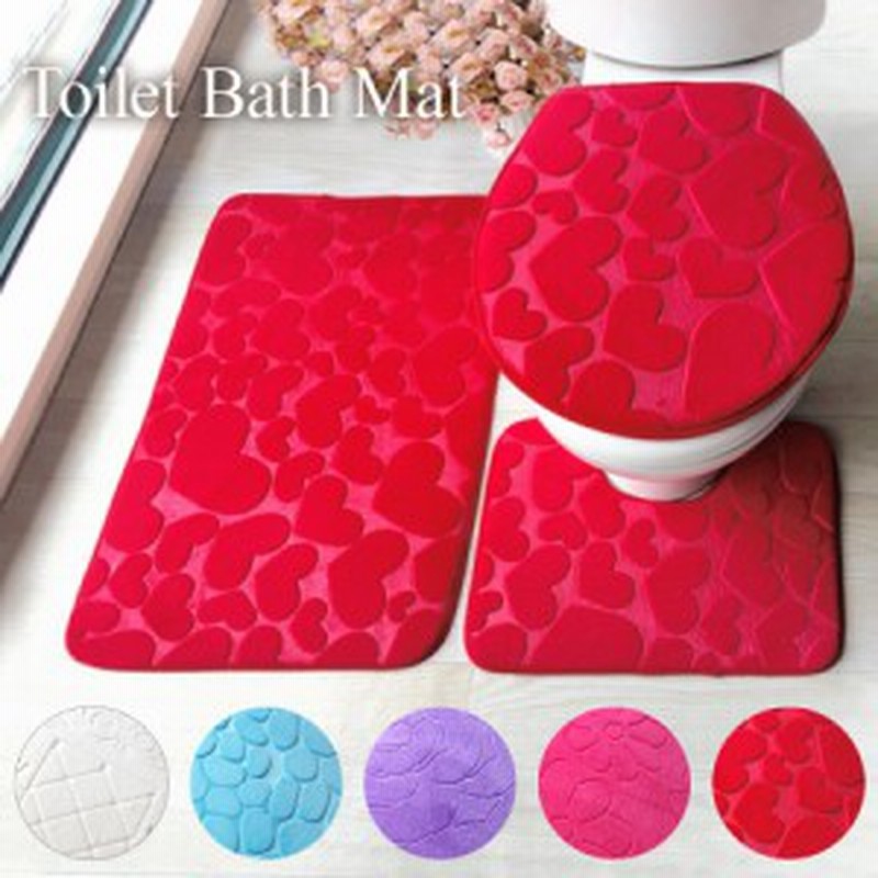 トイレ バス3点セット バスマット トイレマット トイレのふたカバー バスルームマット 足ふきマット お風呂マット ユニットバス 通販 Lineポイント最大1 0 Get Lineショッピング