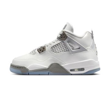 Nike Air Jordan 4 Retro GS 大童 白灰色 耐穿 緩震 籃球鞋 HV4401-014