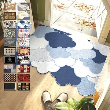 Mr.box 可裁剪高彈絲圈清潔刮泥門口加大地墊(玄關墊/進門墊/踏墊) 60x40cm 多款可選