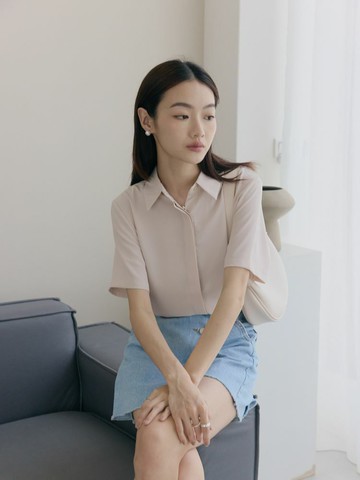 推薦款 寬鬆垂墜雪紡襯衫