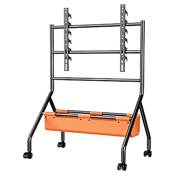 Life+ 32~75吋可移動式電視架 松露黑 附皮革收納籃  YSTC-07B  1個