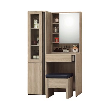 【本木】薩魯 3.3尺收納鏡台/化妝台(含椅立櫃)