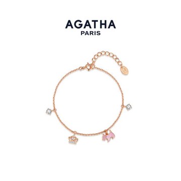 (免運)AGATHA/璦嘉莎繽紛奇緣系列小狗母貝雪花愛心手鏈生日禮物