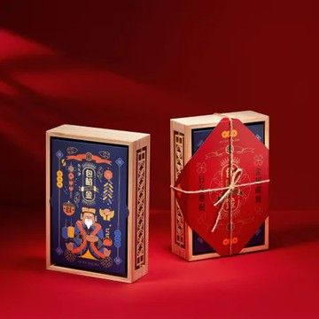 ⚡快速出貨⚡【久久津】包餡金-窗花木盒