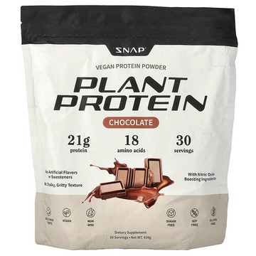 Snap Supplements, 植物蛋白質，全素蛋白質粉，巧克力，939 克
