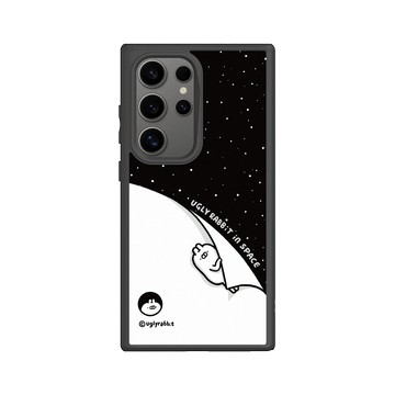 Galaxy S24 Ultra SolidSuit 黑 - Ugly Rabbit 醜白兔 - 宇宙休眠中