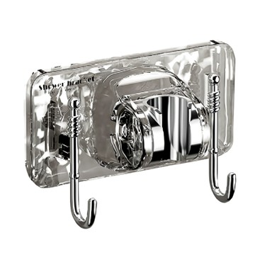 德利生活 無痕蓮蓬頭支架分離式 ABS  銀色  32~65g