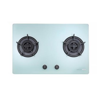 (含標準安裝)櫻花【G2623AGW】二口大面板易清檯面爐檯面式歐化雙口爐-白玻璃