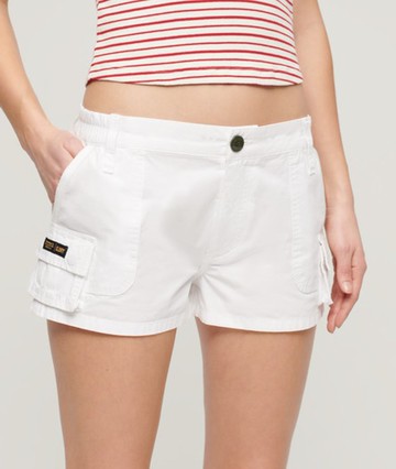 Superdry Women's Women's Utility Cargo Shorts White / Optic - Size: 16 Size: 12