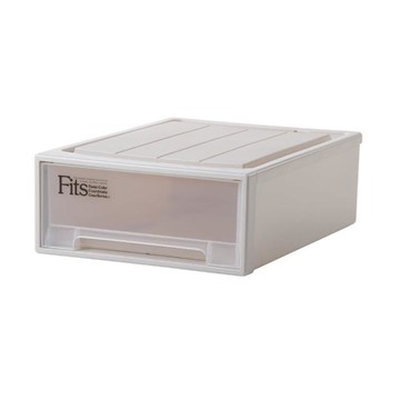 【日本天馬】日本製 Fits 39面寬單層抽屜收納箱-高18CM-3入