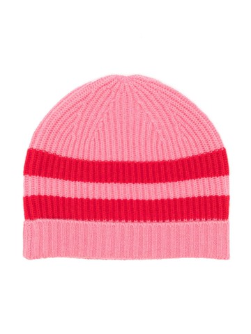 Cashmere in Love Kids - Bibi striped beanie hat - kids - Sustainable Fibre Alliance (SFA) Cashmere - 52 cm - Pink