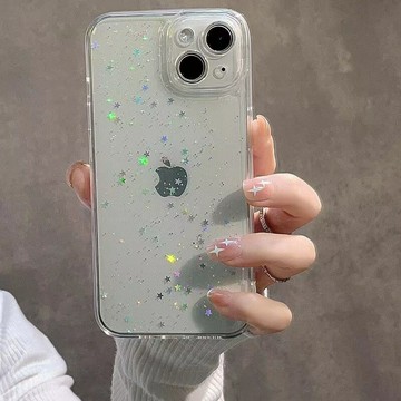 ins小紅書適用蘋果14PROMAX手機殼滴膠星星iPhone13/12女16/15/XR  【鑫弘數碼音像】鑫弘-3C數碼