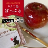 りんご飴「ぽっぷる」(3個 りんご農家が贈るりんご飴 リンゴ飴