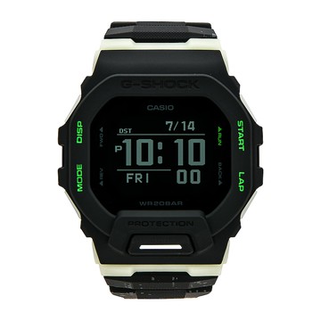 CASIO 卡西歐 G-SHOCK 城市夜景系列 夜光迷彩藍芽手錶 GBD-200LM-1DR  黑色