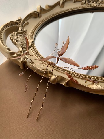 Cloris- 手工染色水晶花髮釵