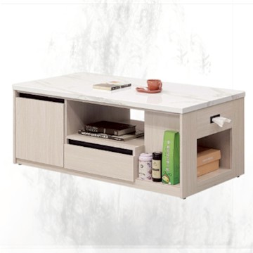 文創集 麥森亞4尺三門二抽大茶几-121x60x53cm免組