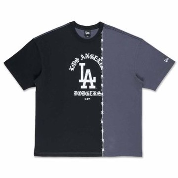 NEW ERA 男女 寬版短袖上衣 STREET GRAPHIC 洛杉磯道奇 黑/石墨 NE14701277
