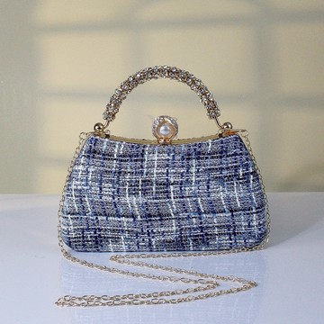 【臧女皇】隔日到貨 新款晚宴包 小香風包包 手提包 名媛手包女包手提包 斜跨晚宴包 禮服包 ktv公主包