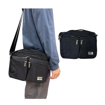 肩背包中容量二主袋+外袋共七層防水尼龍肩背斜側背