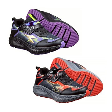 兒童款-DIADORA兒童輕量慢跑鞋13117黑紫/13118黑紅