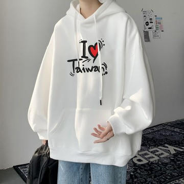 臺灣出貨 套頭長袖連帽上衣 中性穿搭 秋冬款加絨帽T 圖案印花 印花休閒上衣 M至8XL多尺碼 學生上課百搭連帽上衣 9