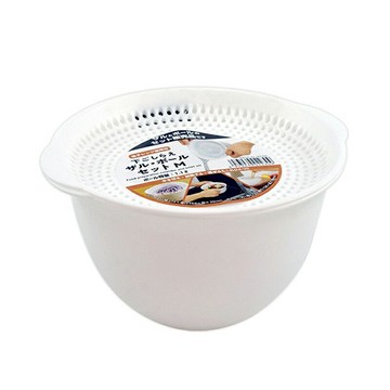 日本【SANADA】附蓋瀝水碗 可微波 M