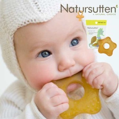 メール便可] Natursutten ナチュアスッテン 歯固め スターフィッシュ ティーサー【メール便可】おしゃぶり 歯固め 天然ゴム ベビー  LINEショッピング