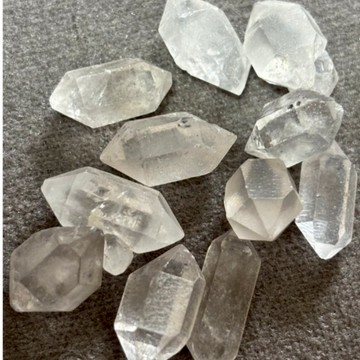 【藥魂】閃靈鑽 赫基蒙 雙尖水晶 白水晶 原礦 水晶原石 水晶消磁 空間淨化 高頻水晶